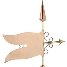 Good Directions Farmhouse Copper Banner Weathervane - H104 x W64 x L44 cm - thumbnail 2