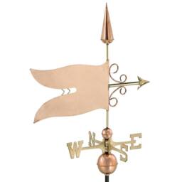 Good Directions Farmhouse Copper Banner Weathervane - H104 x W64 x L44 cm
