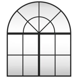 Berkfield Home Wall Mirror Black 60x70 cm Arch Iron - thumbnail 3