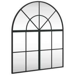 Berkfield Home Wall Mirror Black 60x70 cm Arch Iron - thumbnail 2