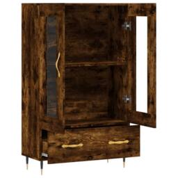 Berkfield Home Highboard Smoked Oak 69.5x31x115 cm Engineered Wood in Brown - thumbnail 5
