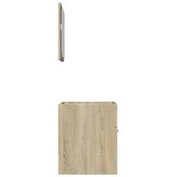Berkfield Home 2 Piece Bathroom Furniture Set Sonoma Oak Engineered Wood in Light Tan - thumbnail 6