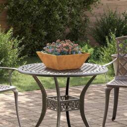 Berkfield Home Modern Garden Bowl Planters 5 pcs 40x40x15 cm Weathering Steel - Size: 40 x 40 x 15 cm - thumbnail 2