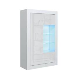 Creative Furniture Arcadia Display Cabinet 140cm - White with Gloss Doors - thumbnail 6