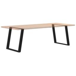 Berkfield Home Modern vidXL Dining Table Legs U-Shaped 2 pcs Black 70x(72-73) cm - thumbnail 8