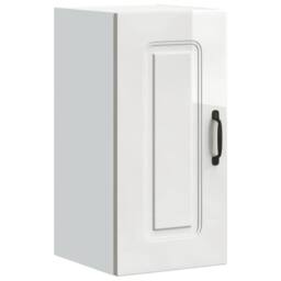 Berkfield Home Kitchen Wall Cabinet Kalmar High Gloss White Engineered Wood - thumbnail 3