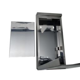 Furnished Outdoor Wall Mounted Steel Lockable Smoke Ash Tray in Metallic Silver - thumbnail 2