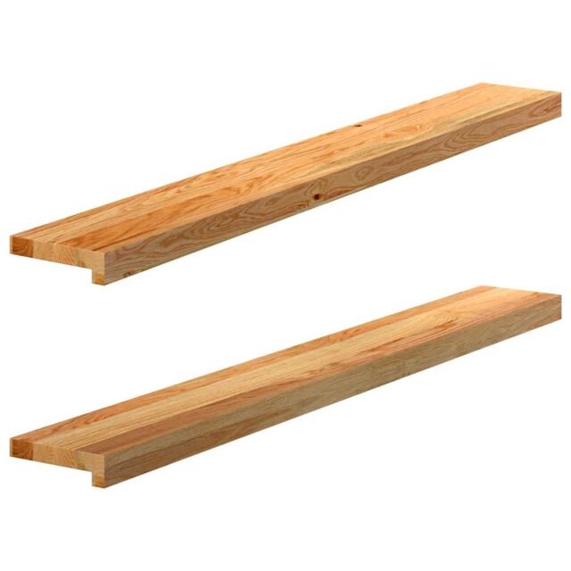 Berkfield Home Window Sills 2 pcs¬†Light Brown 120x15x2 cm Solid Wood Oak - Size: Medium - image 1