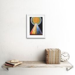 "Artery8 Wall Art Print Hilma Af Klint Altarpiece No 1 Group X Artwork Framed 9X7 Inch in White - Size: W7"" x H9""" - thumbnail 2