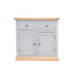 Cabinet Bits Bomporto Light Grey 2 Drawer 2 Door Sideboard Brass Knob