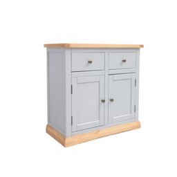 Cabinet Bits Bomporto Light Grey 2 Drawer 2 Door Sideboard Brass Knob - thumbnail 3
