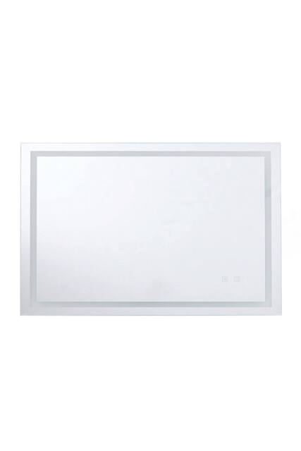 Living and Home Anti-fog Bathroom Mirror with Dimmable LED Light in White - image 1