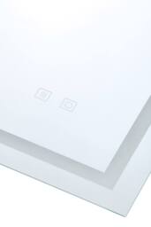 Living and Home Anti-fog Bathroom Mirror with Dimmable LED Light in White - thumbnail 7