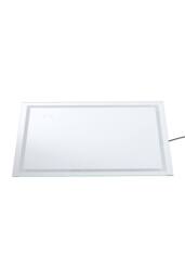 Living and Home Anti-fog Bathroom Mirror with Dimmable LED Light in White - thumbnail 4