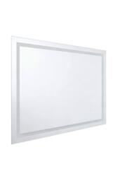 Living and Home Anti-fog Bathroom Mirror with Dimmable LED Light in White - thumbnail 2