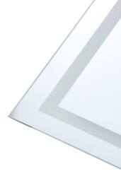 Living and Home Anti-fog Bathroom Mirror with Dimmable LED Light in White - thumbnail 6