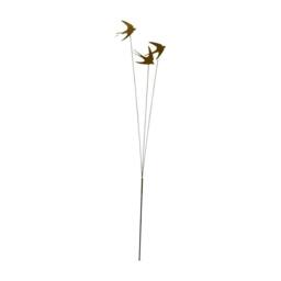 Poppyforge Flying Swallows Cluster Garden Art - Steel - W6 x H100 cm in Silver - thumbnail 2
