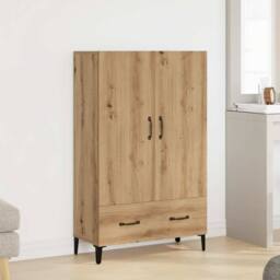 Berkfield Home Highboard Artisan Oak 70x31x115 cm Engineered Wood in Brown - Size: 70 x 31 x 115 cm - thumbnail 2