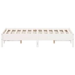 Berkfield Home Beautiful Bed Frame without Mattress White 135x190 cm Double Soli - thumbnail 5