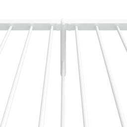 Berkfield Home Metal Bed Frame with Headboard & Footboard White 100x190 cm - thumbnail 9