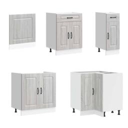 Berkfield Home Elegant 11 Piece Kitchen Cabinet Set Kalmar Grey Sonoma Engineere - thumbnail 4