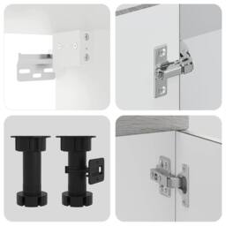 Berkfield Home Elegant 11 Piece Kitchen Cabinet Set Kalmar Grey Sonoma Engineere - thumbnail 7