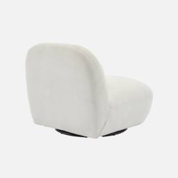 sweeek Textured terry swivel armchair in Cream - thumbnail 4