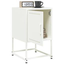 Berkfield Home Durable Bedside Cabinets 2 pcs White 36x39x60.5 cm Steel - thumbnail 4