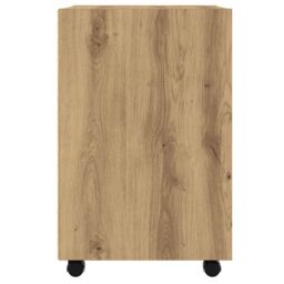 Berkfield Home Cabinet with Wheels Artisan Oak 33x38x60 cm Engineered Wood in Brown - Size: 33 x 38 x 60 cm - thumbnail 5