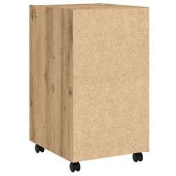 Berkfield Home Cabinet with Wheels Artisan Oak 33x38x60 cm Engineered Wood in Brown - Size: 33 x 38 x 60 cm - thumbnail 6