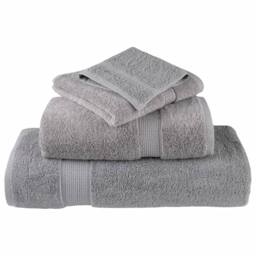 Berkfield Home 8 Piece Premium Towel Set SOLUND Grey 600 gsm - thumbnail 4