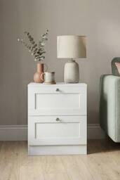 Home Discount Vida Designs Altino 2 Drawer Bedside Cabinet Chest Bedroom Furniture in White - thumbnail 6