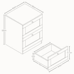 Home Discount Vida Designs Altino 2 Drawer Bedside Cabinet Chest Bedroom Furniture in White - thumbnail 5