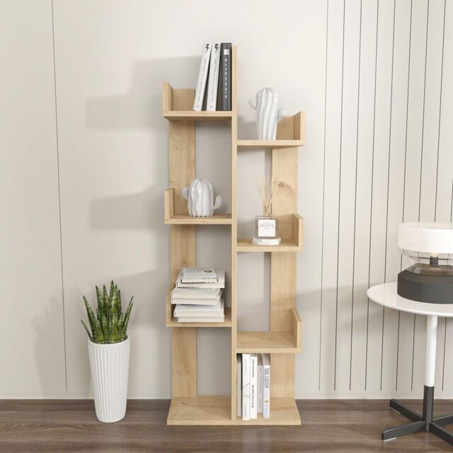 Decorotika Lusia 4-tier Bookcase Shelving Unit in Light Oak - image 1