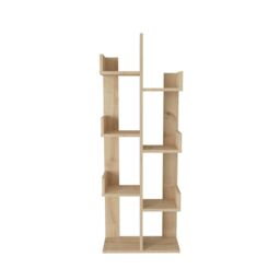 Decorotika Lusia 4-tier Bookcase Shelving Unit in Light Oak - thumbnail 4