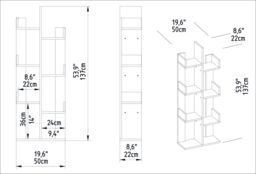Decorotika Lusia 4-tier Bookcase Shelving Unit in Light Oak - thumbnail 6