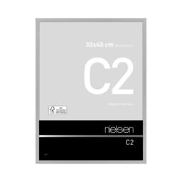 nielsen C2 Aluminium Picture Frame 30x40cm - Float Glass & Push/Turn Clips in Silver - Size: 30x40 cm - thumbnail 1