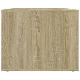 Berkfield Home Decorative Coffee Table Sonoma Oak 80x50x40 cm Engineered Wood in Light Brown - Size: 80 x 50 x 40 cm - thumbnail 7