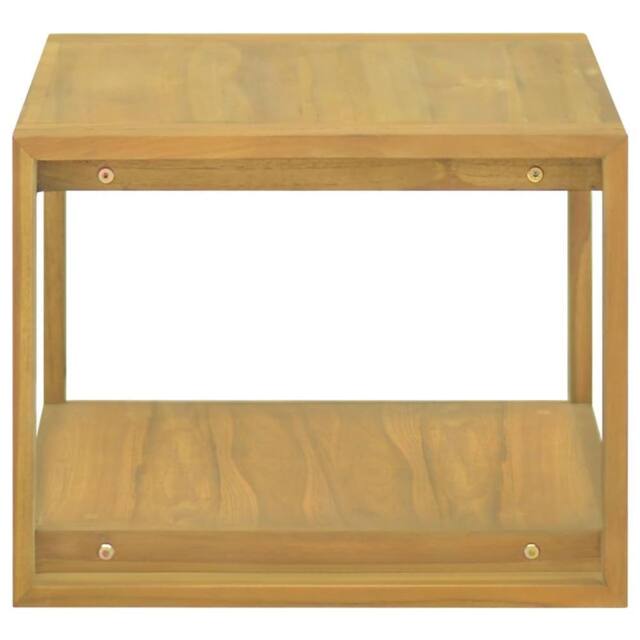 Berkfield Home Wall-mounted Bathroom Cabinet 60x45x35 cm Solid Wood Teak in Brown - Size: 60 x 45 x 35 cm - image 1
