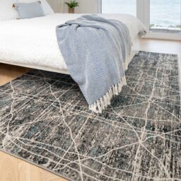Kukoon Slate Grey Distressed Low Pile Area Rug - Size: 60 cm x 240 cm - thumbnail 3