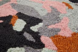 Orsina Abstract Multicolour Round Rug, Hand-Tufted Wool & Cotton Rug For Living Room & Bedroom - Size: 100 cm diameter - thumbnail 6