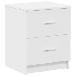 Berkfield Home Bedside Cabinets 2 pcs with 2 Drawers White 40x36x50 cm in Black - Size: 40 x 36 x 50 cm - thumbnail 6