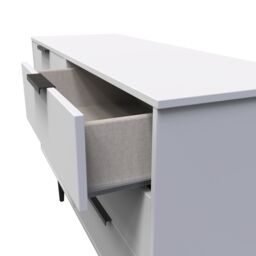 Ready Assembled 2 U Fuji 6 Drawer Wide Chest (Ready Assembled) in Light Grey - thumbnail 5