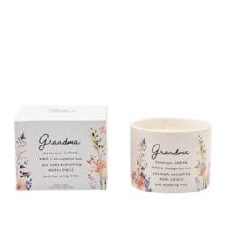 The Cottage Garden Mother's Day Ceramic Candle 100g - Grandma in White - thumbnail 4