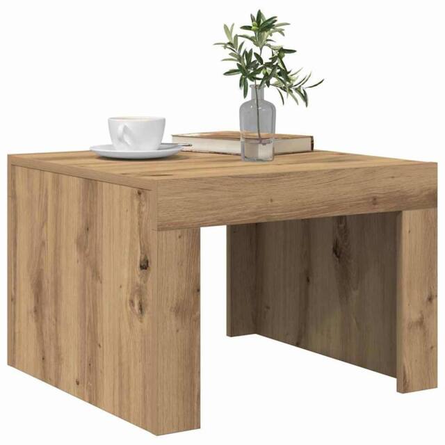 Berkfield Home Modern Coffee Table Artisan oak 50 x 50 x 35 cm Engineered wood in Brown - image 1