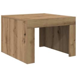 Berkfield Home Modern Coffee Table Artisan oak 50 x 50 x 35 cm Engineered wood in Brown - thumbnail 3