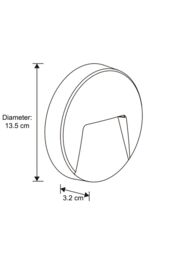 CGC Lighting Primrose Black LED Round Outdoor Down Wall Light - thumbnail 5