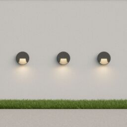CGC Lighting Primrose Black LED Round Outdoor Down Wall Light - thumbnail 7