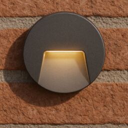CGC Lighting Primrose Black LED Round Outdoor Down Wall Light - thumbnail 8