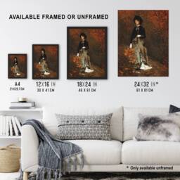 "Artery8 Autumn Woman Portrait Winslow Homer Wall Art Poster Print in White - Size: W18"" x H24""" - thumbnail 3